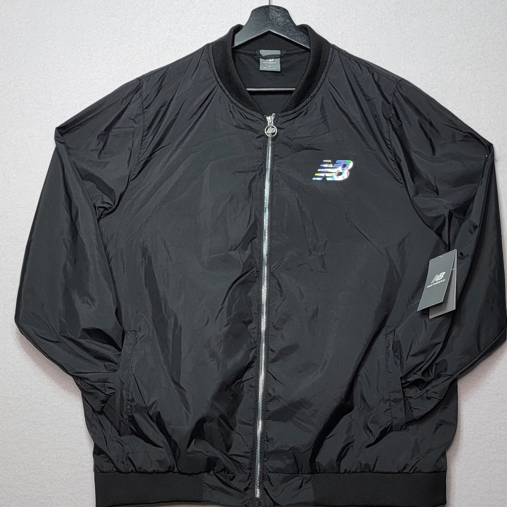 New Balance Women's Plus Black Bomber Jacket‎ SIZE 1X. #865